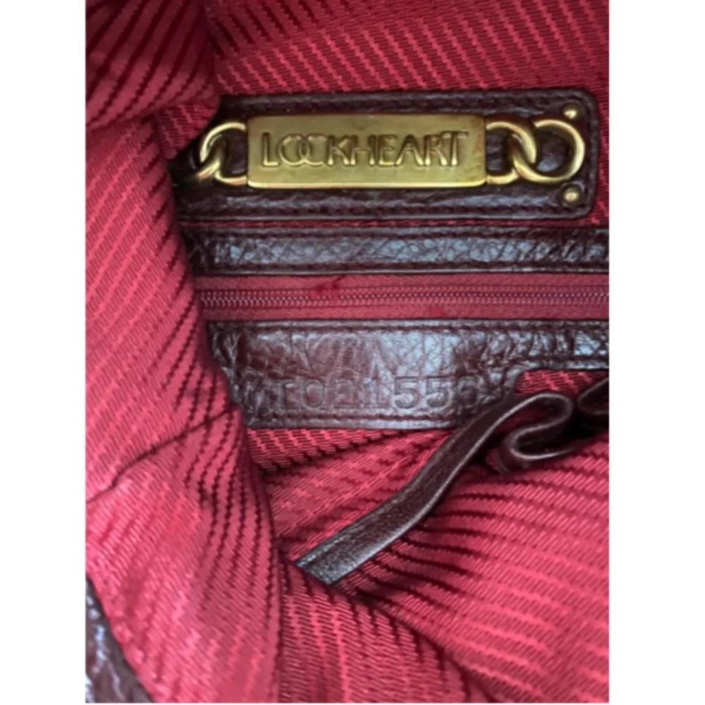 Authentic Rare Vintage burgundy/brown Lockheart fur & leather shoulder bag. Mint - Picture 7 of 9